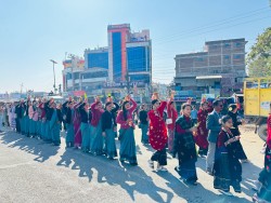 सांस्कृतिक झाँकी र शंखनादका साथ महायज्ञ शोभा कलश यात्रा सम्पन्न